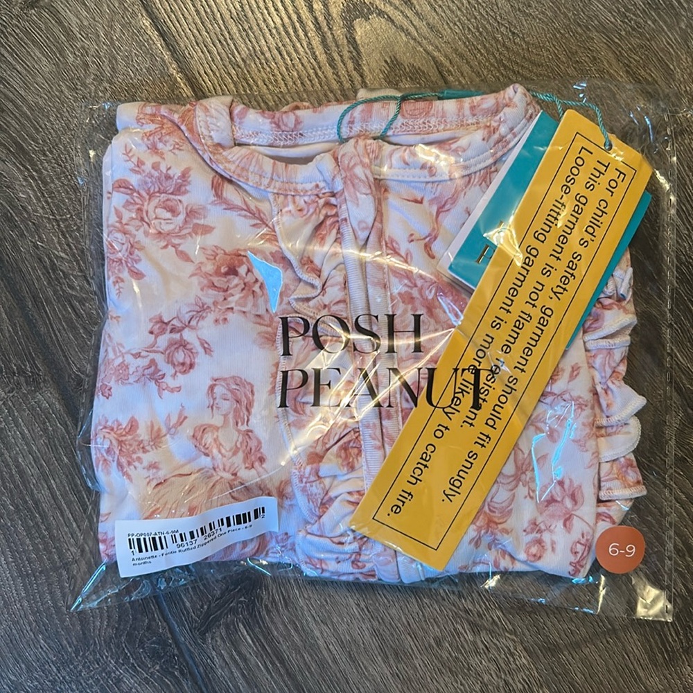 Posh Peanut Pink Floral One Piece with Headwrap